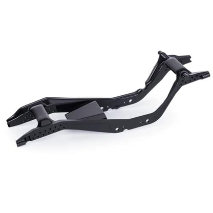 ONE-PIECE CNC SCX30 Chassis Aluminum Frame Rails for Axial SCX30 1/30 RC Crawler, 4x4 Ford Bronco Jeep Wrangler JLU Upgrade Part (Black) - color: Black