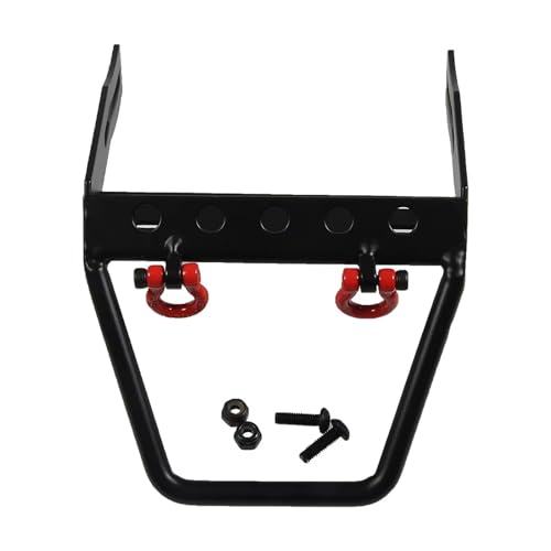 Compatible with Axial for SCX10 1/10 RC Crawler Car for Model Upgrade Parts Metal Front Bumper with Winch Mount Shackles RC Car Accessories