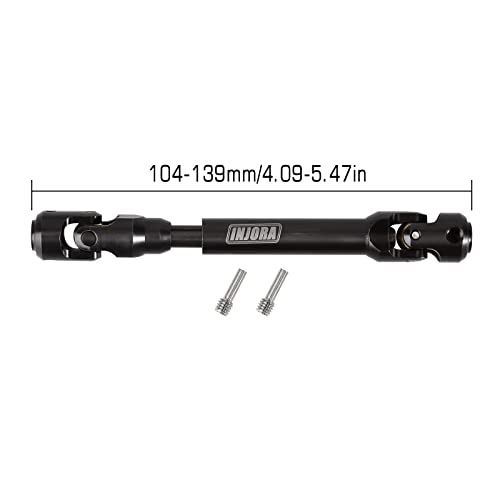 INJORA Steel Heavy-Duty Drive Shaft for 1/10 RC Car Crawler, 104-139mm - size: 104-139mm