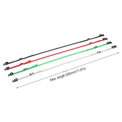 5Pcs RC Roof Rack Straps Adjustable for 1/10 1/18 1/24 Crawler TRX4 SCX10 | Nylon luggage rope secures gear on RC crawler roof racks.Fits For TRX4 TRX6 SCX10 D90 TRX4M SCX24 FCX24.5-pack upgrade Parts. - color: Red