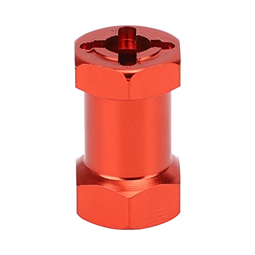 Generic 20mm Extension Wheel Hub Hex Drive Adapter, Durable Aluminium Alloy, Easy Install for 1/10 RC Drift Cars, 4PCS, SilverRedBlack (Red) - color: Red