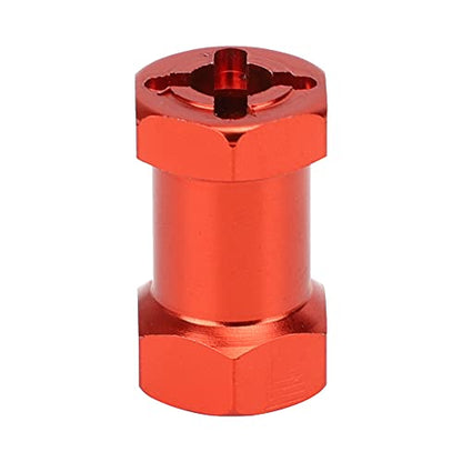 Generic 20mm Extension Wheel Hub Hex Drive Adapter, Durable Aluminium Alloy, Easy Install for 1/10 RC Drift Cars, 4PCS, SilverRedBlack (Red) - color: Red