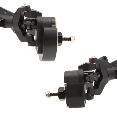 MEUS RACING Capra 1.9 Portal Axles Kit with Isokinetic 3-Section CVDs and Ackerman Steering Structure for Axial Capra 1.9 4X4 and DIY SCX10 SCX10 II Upgrades Parts (Black - 4WS) - color: 4ws-black