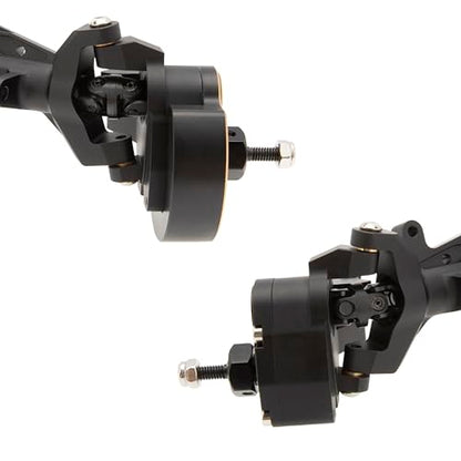 MEUS RACING Capra 1.9 Portal Axles Kit with Isokinetic 3-Section CVDs and Ackerman Steering Structure for Axial Capra 1.9 4X4 and DIY SCX10 SCX10 II Upgrades Parts (Black - 4WS) - color: 4ws-black