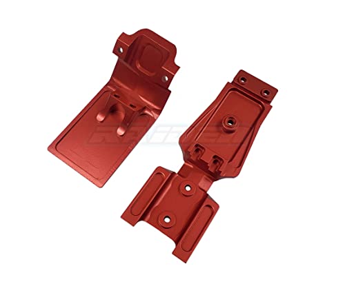 Aluminium Alloy Front Chassis Skid Plate fits Traxxas 1/10 New EREVO 2.0 E REVO - RED