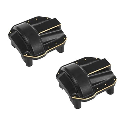 SCX10 II Brass Diff Covers 76g Front & Rear AR44 Axle Differential Cover Set for Axial SCX10 II 90046 90047 1/10 RC Crawler Upgrade Parts