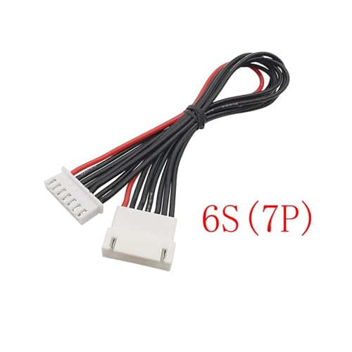 5Pcs JST XH 2.54mm Pitch 2/3/4/5/6/8S Male to Female Cable Connector Lipo Battery Balance Charger Cable 20CM 22AWG Silicone Wire (Color : 6S-7Pin) - color: 6s-7pin