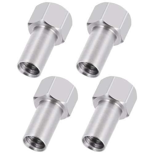 20Pcs Stainless Steel M2.5 Extended Long Wheel Nuts 2/3/4/5/6mm | Upgrade Parts, For 1/18 Tra-xxas TRX4M Defender Bronco K10 High Trail F150, RC Crawler Car