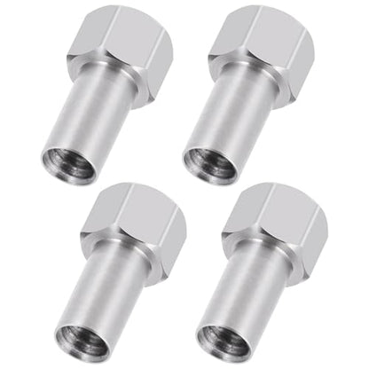 20Pcs Stainless Steel M2.5 Extended Long Wheel Nuts 2/3/4/5/6mm | Upgrade Parts, For 1/18 Tra-xxas TRX4M Defender Bronco K10 High Trail F150, RC Crawler Car