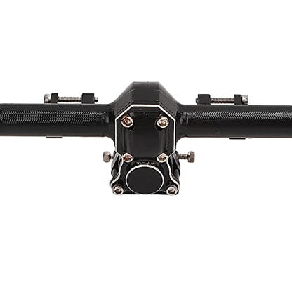 RiToEasysports SCX24 Portal Axle Upgrade Kit, CNC Machined Aluminum Alloy Front Rear Axle Assembly with Hardened Steel Gears for Axial 1/24 RC Crawler Car (Black) - color: Black