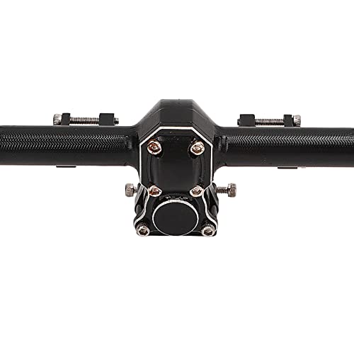 RiToEasysports Portal Axle Kit, CNC Aluminum Alloy Front Rear Assembly with Hardened Steel Gears for Axial SCX24 1/24 RC Crawler Car - color: Black