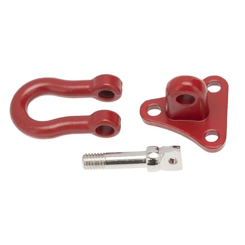 1/10 RC Car Crawler Trailer Towing Shackles - Metal Hooks for SCX10 TRX4 D90 - Upgrade Parts for Rock Climbing Cars - 5Pcs Set Included - Red - color: Red