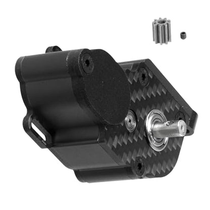 Aluminum LCG Transmission Gearboxes Upgrades Part for SCX10 SCX10 II 90046 90047,RC Crawler Car Alloy Transmission Gearbox Hop Ups,Black - color: Black - Scx10