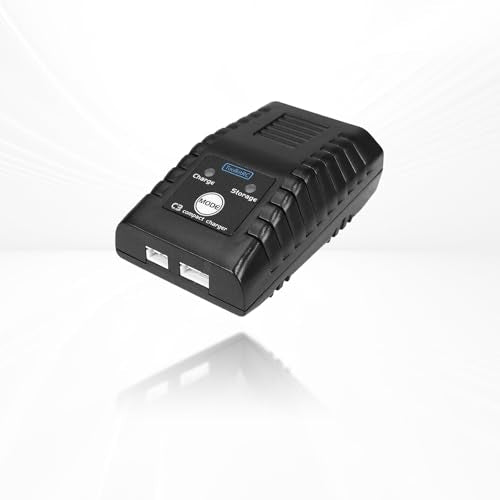 ToolkitRC 25W 2S 3S RC Balance Charger AC 7.4-11.1V LiPo Battery Charger,Portable High-Efficiency Intelligent Fast Charger with Storge Function,RC Battery Charger