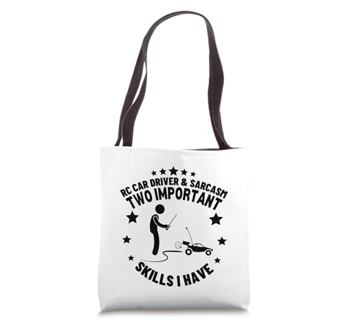 RC Car Driver and Sarcasm Men Women Funny RC Cars Tote Bag