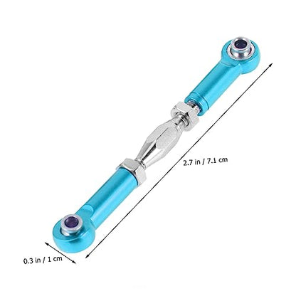 6Pcs Aluminum Turnbuckle Rod Linkage for Hsp Racing Hpi Truck Buggy Upgrade Parts Blue Machining Easy Installation - color: Blue