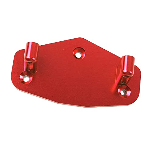 Aluminum Alloy Steering Servo Mount Plate Base Bracket Compatible with 1/8 Losi LMT 4WD Solid Axle RC Monster Car (Red) - color: Red