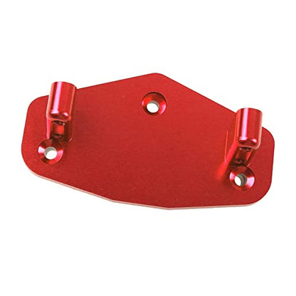 Aluminum Alloy Steering Servo Mount Plate Base Bracket Compatible with 1/8 Losi LMT 4WD Solid Axle RC Monster Car (Red) - color: Red