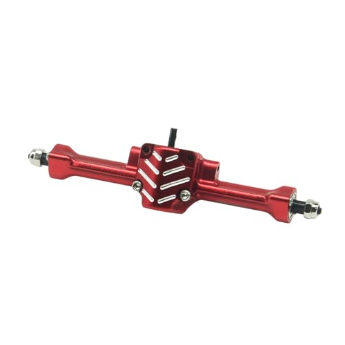 Aluminum Front/Rear Axle with Brass Kunckles/Steering Link/Gear/Bearing/CVD Whole Set for SCX30 Cars Upgrade Parts BK: Black R: Red (Red) - color: Red