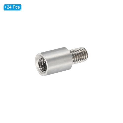 PATIKIL 24pcs M4 Standoffs, M4 8+6mm Spacer Standoffs Steel Threaded Standoffs Screws Kit 4mm ID 6mm OD Metric Male Female Thread Adapters for Circuit Board PCB RC Drones Motherboard - size: 8+6mm L