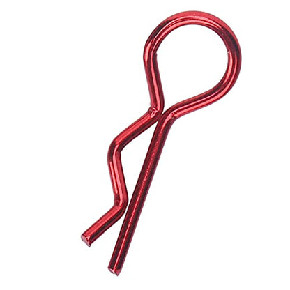 Qiilu Durable RC Body Clips for 1/5 1/6 /8 /10 RC Car - 10Pcs Metal Shell Clip Pins, Teardropshaped Pull Tabs (Red) - color: Red