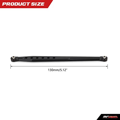 RCAWD Lower Suspension Links Set 4pcs for RedCat 1/10 Everest Gen7 Pro/Sport RC Crawler Links Rod Aluminum Linkage Rod Arm Set Upgrade Part Black - color: Black