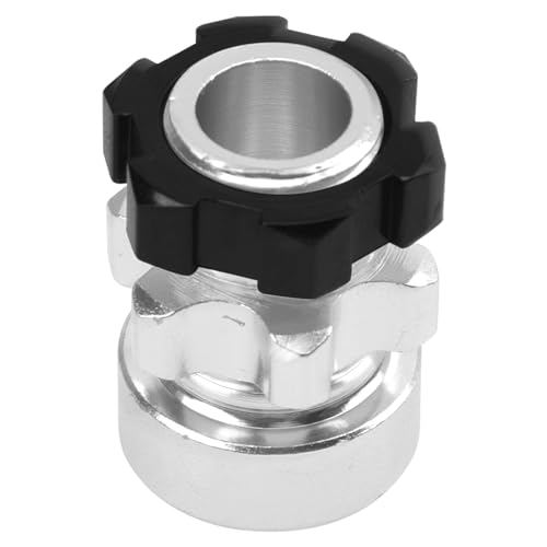 ShareGoo Metal 12mm to 17mm Wheel Hex Hub Adapter Compatible with Traxxas 1/10 Slash 2WD 4X4 Rustler Stampede 2WD 4X4 RC Car Upgrade Parts (Black) - color: Black