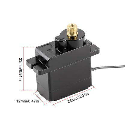 GLOBACT 1.2KG Micro Metal Gear Servo for Arrma Grom Losi Mini-B/Mini-T | SPMSSX110, For Granite Mojave Typhon Gorgon Quake Grom 1/12 1/14 1/16 1/18 RC Truck Racecar Upgrade - size: 1.2KG RC Servo