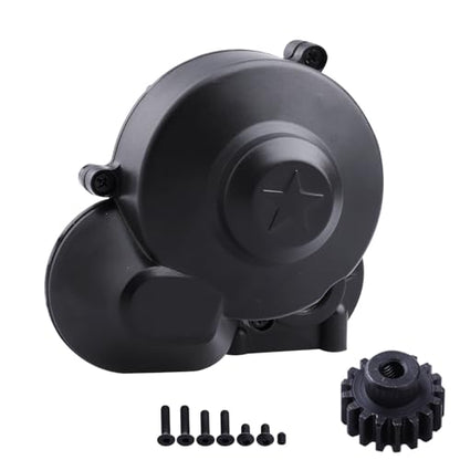 Hobbypark Transmission Gearbox with Motor Pinion Gear for Axial SCX10 SCX10 II 90046 90047 1/10 RC Crawler Cars, Plastic Shell Housing