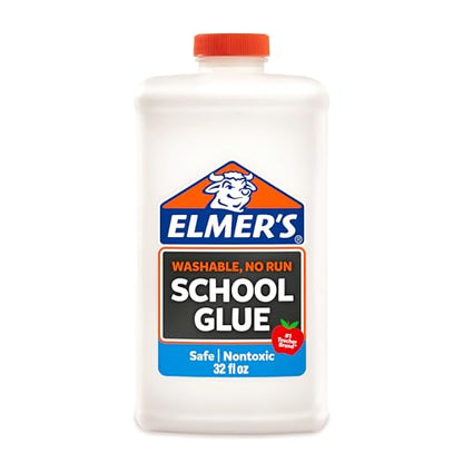 Elmer's Liquid School Glue, White, Washable, 32 Ounces - Great for Making Slime, Arts & Crafts, Back to School, #1 Teacher Brand - size: 1 Quart (32 oz)