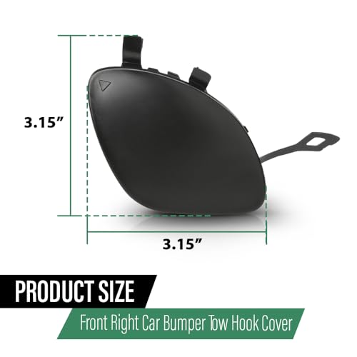 LQI Front Right Car Bumper Tow Hook Cover Towing Eye Cap | Compatible with Benz E 300 4Matic, Base 2017-2019,Fit Benz E 450 4Matic, Base 2019-2020 A2138850222 Black - size: Front | Fit Benz W213 E-Class 2017-2020