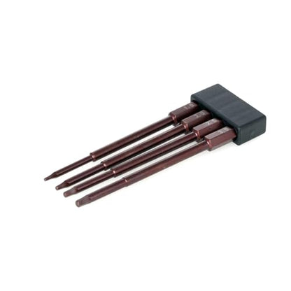 LCX Racing 4pc 1/4" Metric Hex Bit Set, Electric Screwgun, Power Drill RC Hobby RC Model RC Truck (1.5 2.0 2.5 3.0mm)