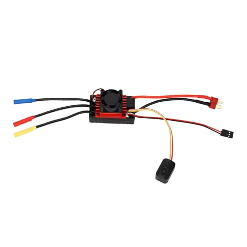 banapoy RC Car Brushless 60A ESC with Water Proof Design for 1/10 Truck, Proportional Braking, for All Weather Sports Competition