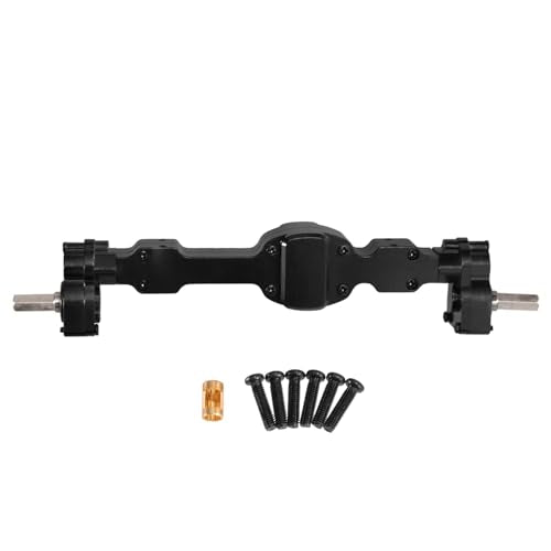 CNC Aluminum Anodized Full Metal Portal Axle Assembly for JJRC C8815 1/10 C8835 1/16 MB Retro RC Crawler Upgrades Parts (Black Rear) - color: Black Rear