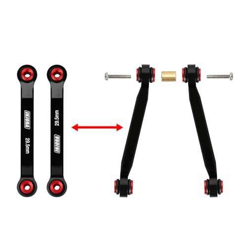 INJORA Aluminum High Clearance 4 Links Set for 1/24 Axial SCX24 GX470 RC Crawler Upgrade(Black) - color: Black