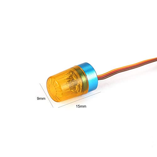 LED Strobing Rotating Flashing Light 9x15mm Lamp for RC Model Police Firefighting Ambulance Car Truck Lighting (Yellow) - color: 9x15mm, Yellow
