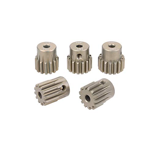 OGRC 32P 3.175mm 12T 13T 14T 15T 16T Pinion Motor Gear Set with Hex Key for 1/10 RC Car Brushed Brushless Motor | 0.8 Mod 32 Pitch 3.175mm Shaft Pinion Gear fits 1/10 RC Car Brushed Brushless Motor