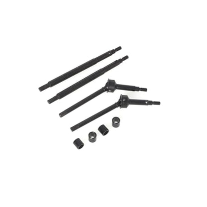 LCX 1/18th RC Crawler Car Hard Steel Front Rear Axle Drive Shaft CVD Universal Axle Set Straight Axle Set for TRX4M, Upgrades Parts Accessories