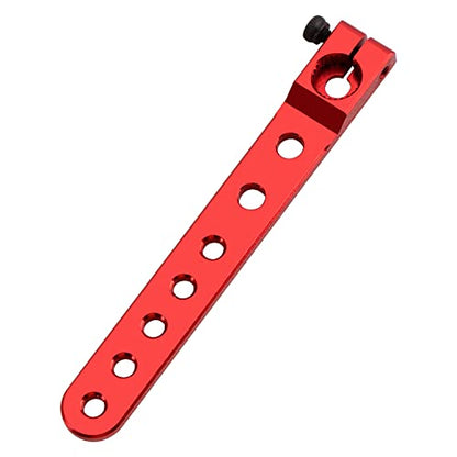 DJX 4PCS Aluminum 25T Servo Arm Horns for All 1:10 2WD/4WD ECX331007 RC Car (Red) - color: Red