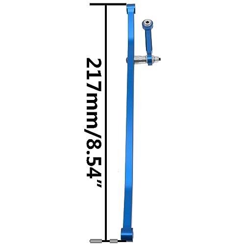 ShareGoo Metal Front Steering Linkage Set Steering Tie Rod #LOS241030 Compatible with 1/8 Losi LMT Soild Axle 4WD RC Monster Truck (Blue) - color: Blue