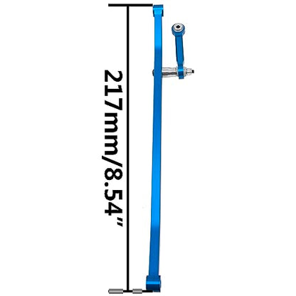 ShareGoo Metal Front Steering Linkage Set Steering Tie Rod #LOS241030 Compatible with 1/8 Losi LMT Soild Axle 4WD RC Monster Truck (Blue) - color: Blue
