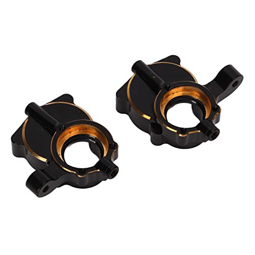 Brass Portal Axle Portal Housing, RC Brass Steering Cup for RGT EX86190 LC76 1/10 RC Crawler Car, Rustproof Black - Coated Brass Steering Knuckle with Lowered Center of