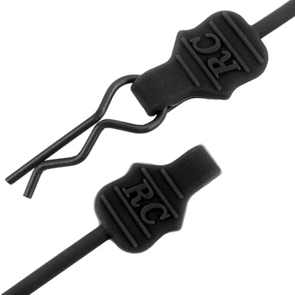 10 Pieces 1.2mm RC Body Shell Clips Pin with Pull Tabs Compatible with All 1/10 1/12 Scale Traxxas Arrma Redcat Axial Losi HSP HPI Kyosho RC Car Truck Crawler Body Shell Upgrades(Black) - color: Black