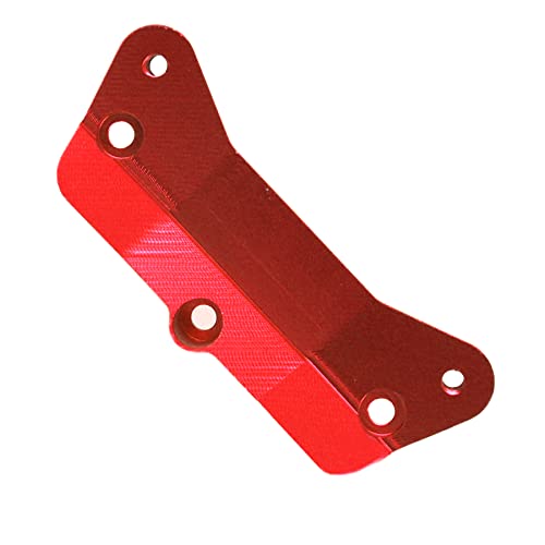 Aluminum Alloy Upper Tie Rod Mount Fixed Pull Rod Bracket Base Compatible with 1/8 Losi LMT 4WD Solid Axle RC Monster Car (Red) - color: Red