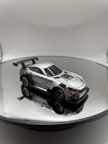 Mini RC Drift Car 1:64 Scale, Remote Control Car with LED Lights & 2-Speed Modes, Upgraded 2.4G Wireless Radio Remote Control for Multi-Users Race (Silver) - color: Gtr-gray