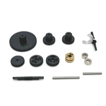 Metal Upgrade Dual Speed Gearbox Gear Set Hardened Iron for FMS 1/24 FCX24 XQ FCX18 for K5 RC Car