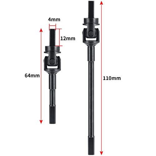 1 Set Front Rear CVD Drive Shafts Metal Axle Driveshafts for Axial SCX10-III AXI03006 AXI03027 1/10th RTR RC Crawler Car