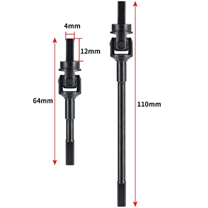 1 Set Front Rear CVD Drive Shafts Metal Axle Driveshafts for Axial SCX10-III AXI03006 AXI03027 1/10th RTR RC Crawler Car