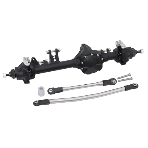 CNC Aluminum Front Rear Straight Axle for 1/10 RC Crawler Axial SCX10 II Vanquish VS4-10 Chassis (Black) - color: Black
