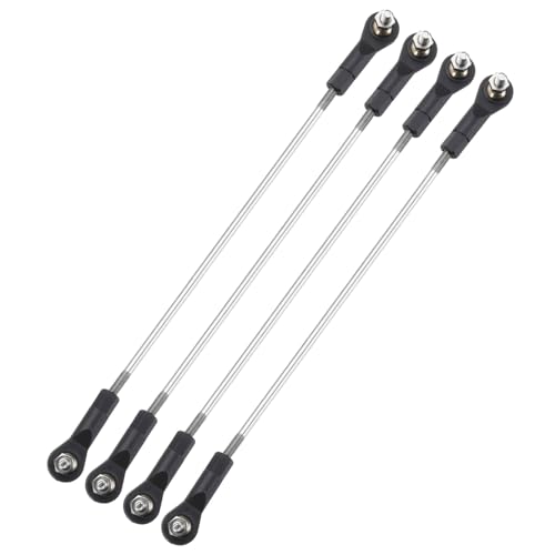 MECCANIXITY 4Pcs Adjustable Turnbuckles Camber Link, 164-174mm Turnbuckle Rod Steering Servo Linkage with M3 Ball Head Rod Ends for RC Car Replace Parts - size: 164-174mm